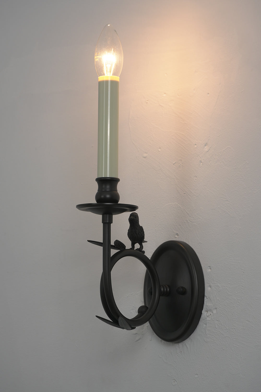 Brass Perched Bird Wall Light | detail | Samu Lamp