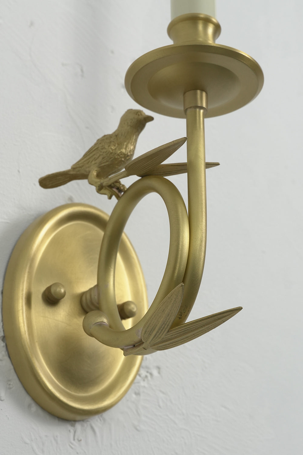 Brass Perched Bird Wall Light |Metal detail | Samu Lamp