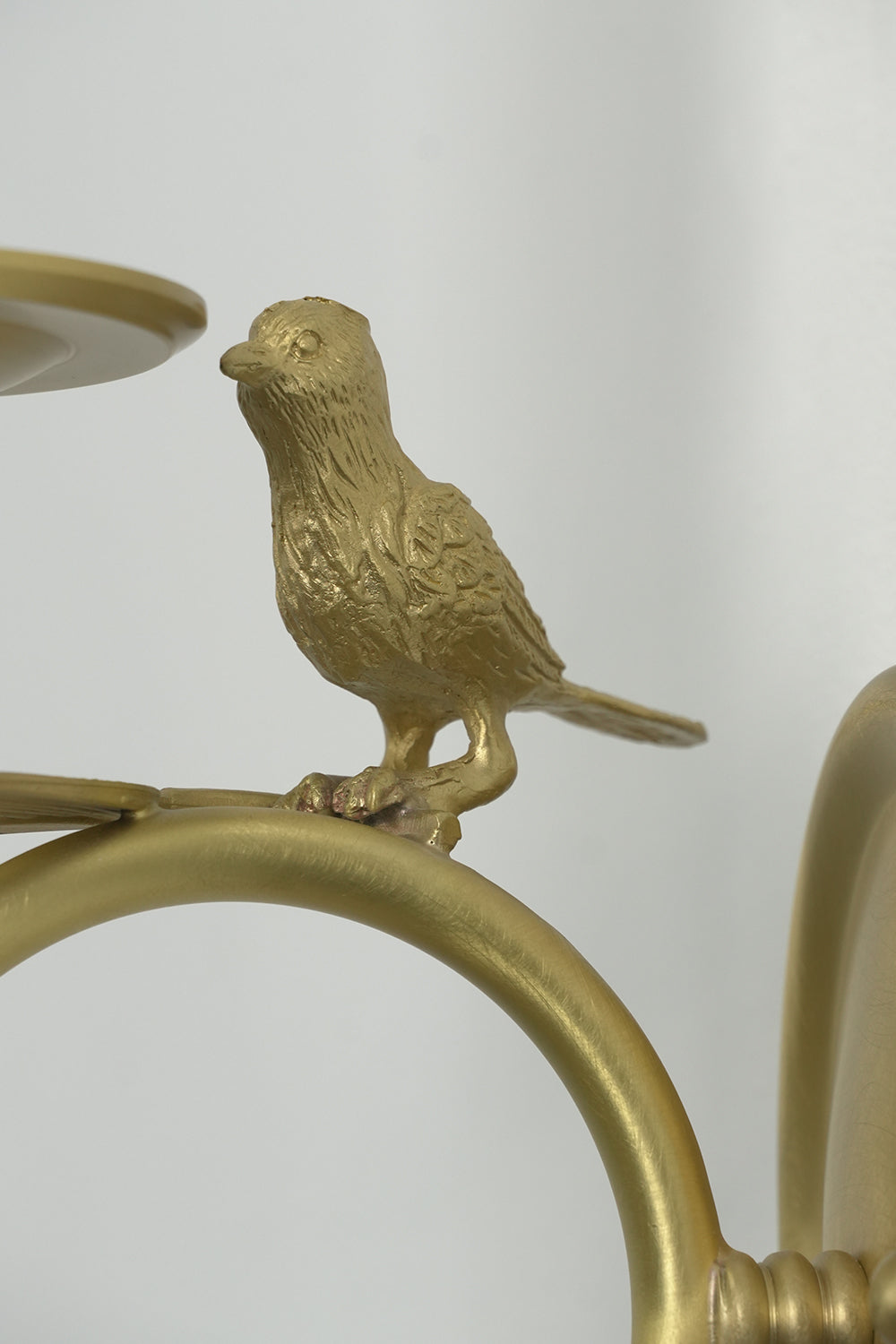 Brass Perched Bird Wall Light |Bird detail | Samu Lamp
