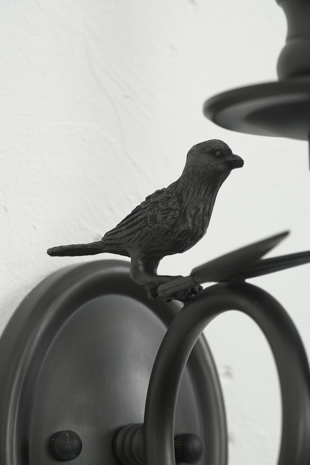 Brass Perched Bird Wall Light |Bird detail | Samu Lamp