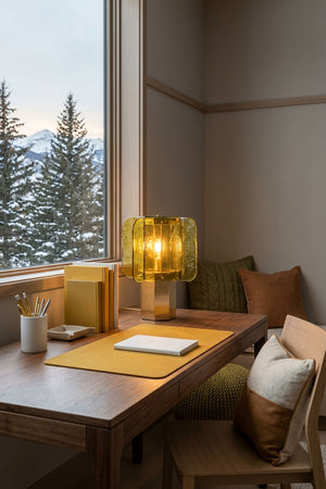 Cassagne Rippled Glass Panel Table Lamp