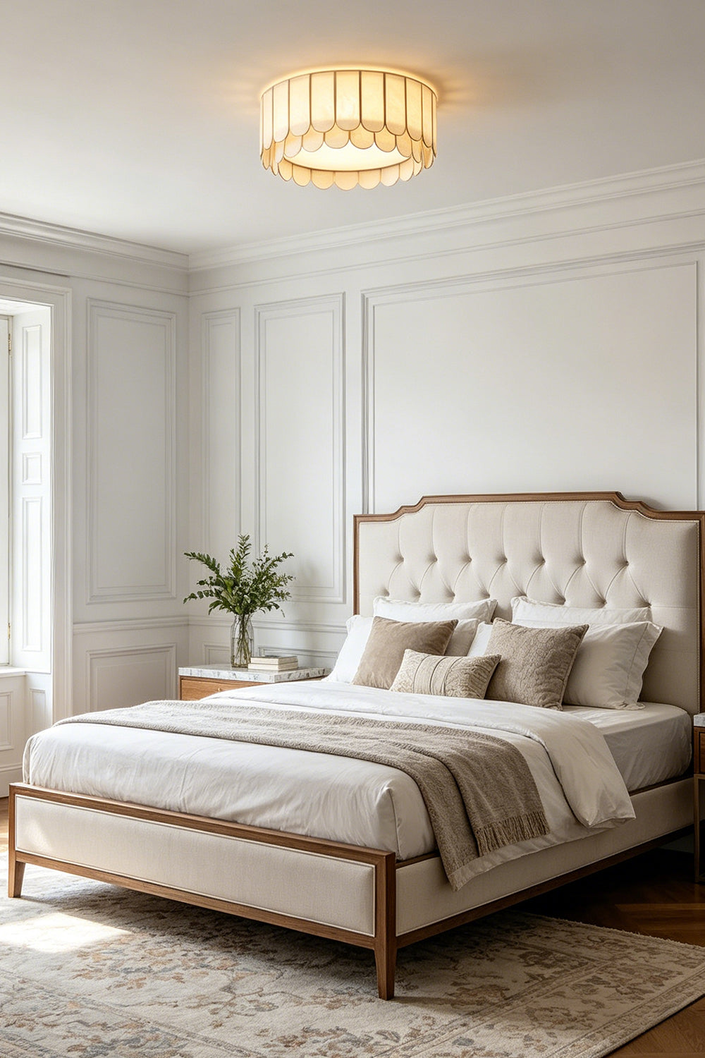 Ceiling Luxury Shell Ceiling Light for Bedroom | Samu Lamp