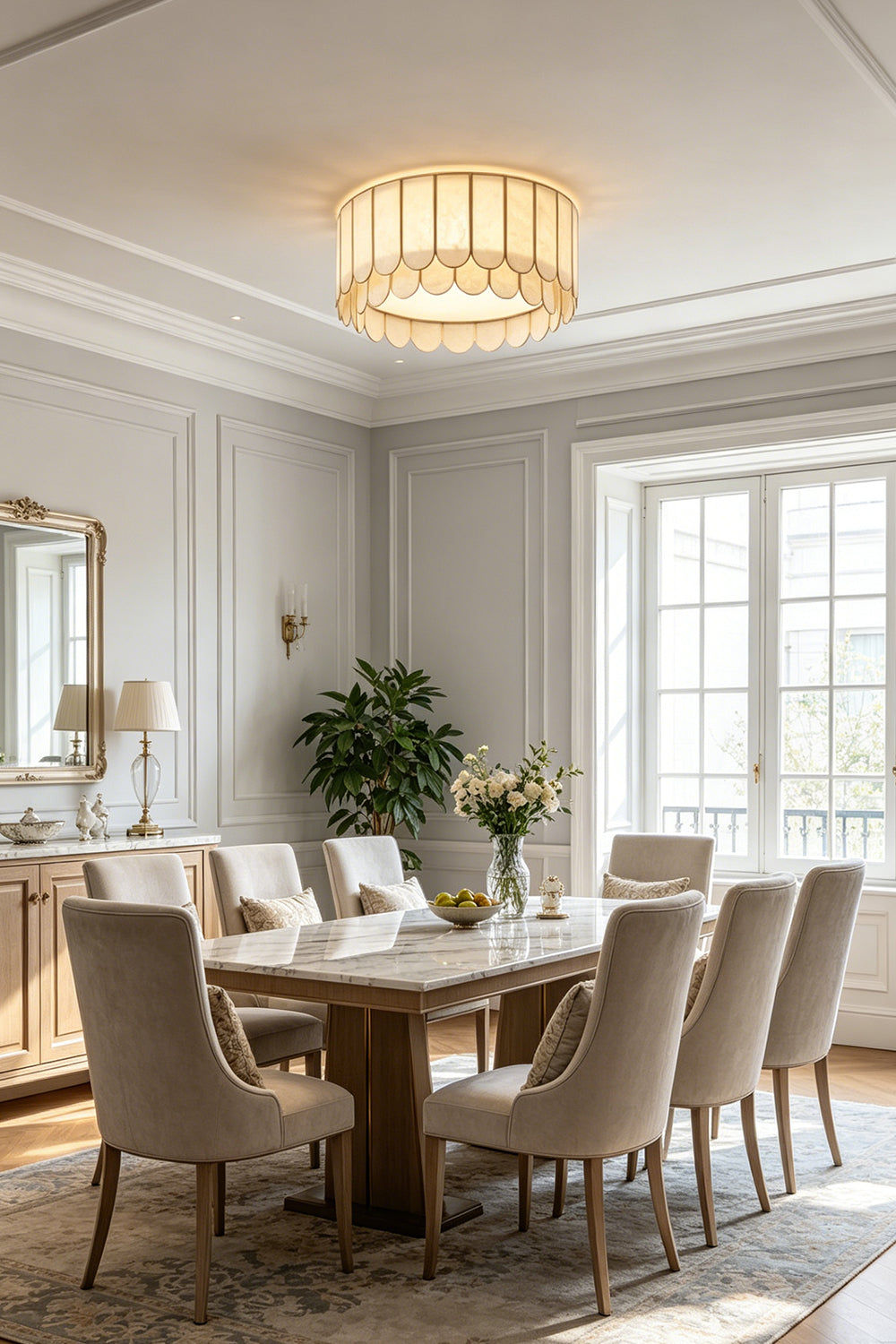 Ceiling Luxury Shell Ceiling Light for Restaurant | Samu Lamp
