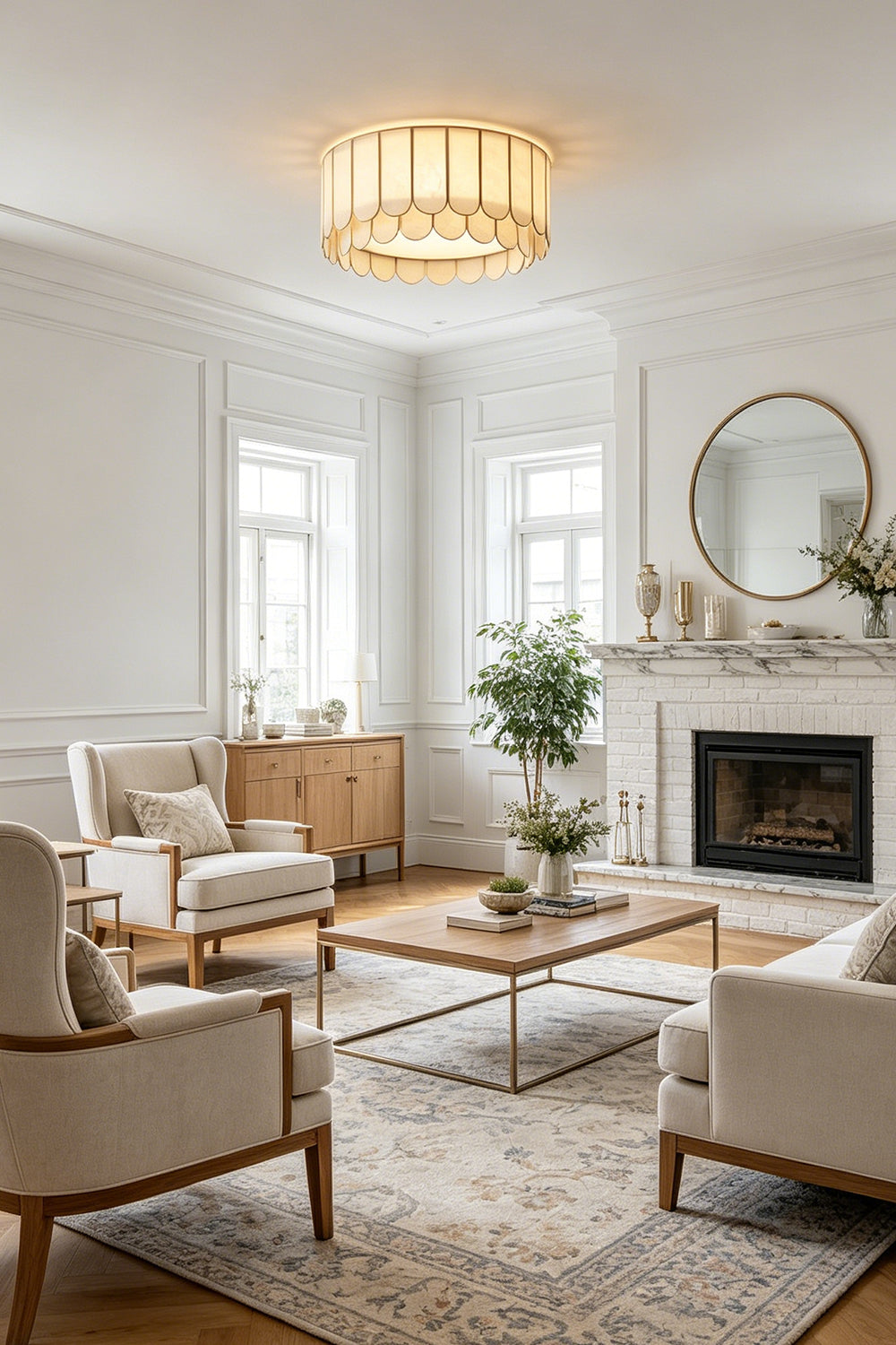 Ceiling Luxury Shell Ceiling Light for Living room| Samu Lamp