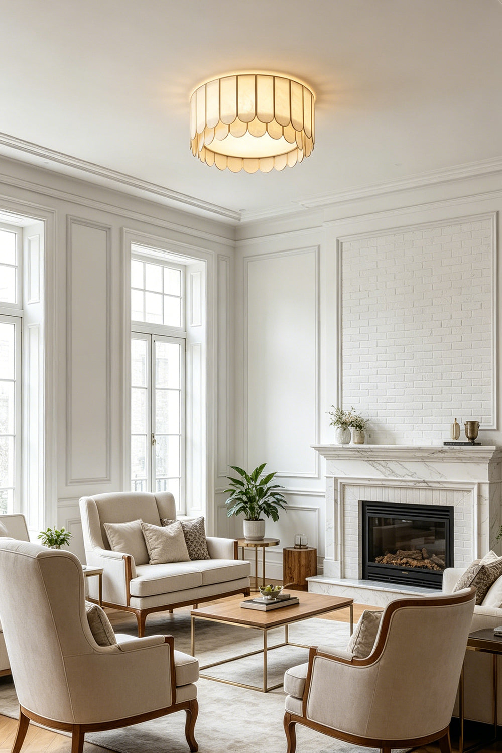 Ceiling Luxury Shell Ceiling Light for Living room | Samu Lamp