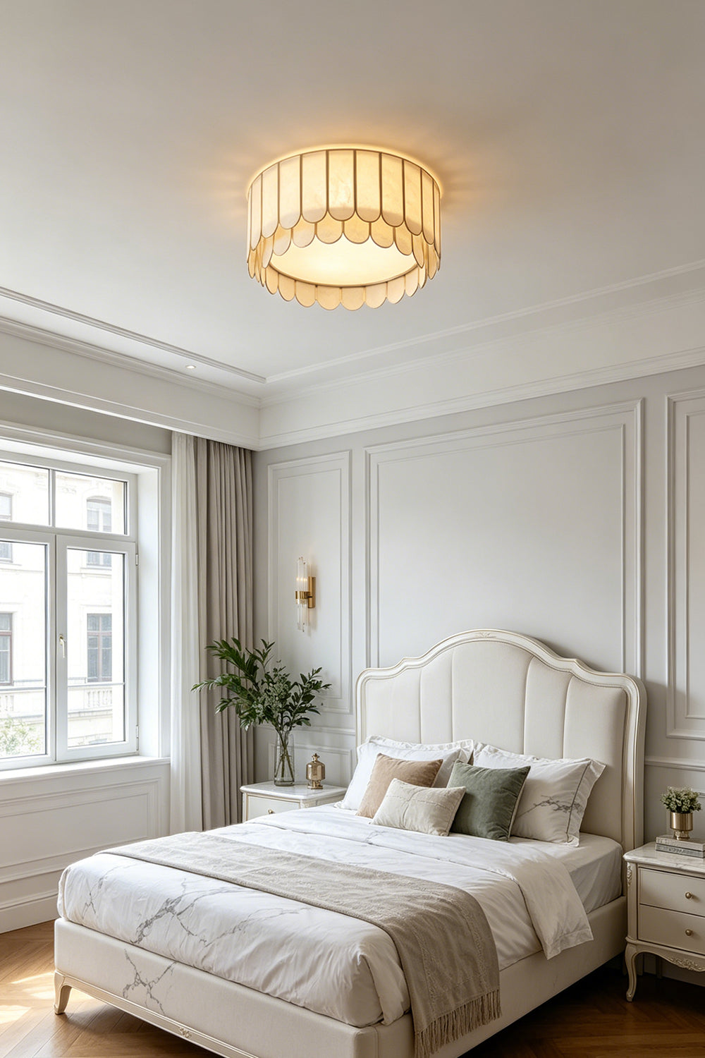 Ceiling Luxury Shell Ceiling Light for Bedroom | Samu Lamp