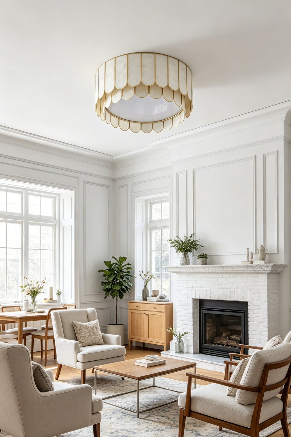 Ceiling Luxury Shell Ceiling Light for Living room | Samu Lamp