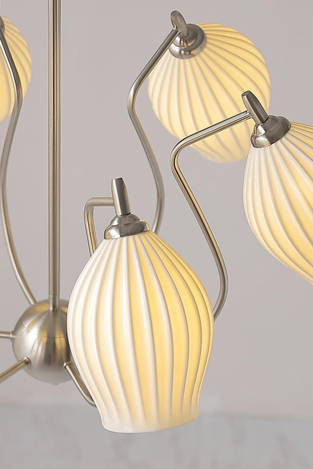 Ceramic Ribbed Chandelier - SamuLighting