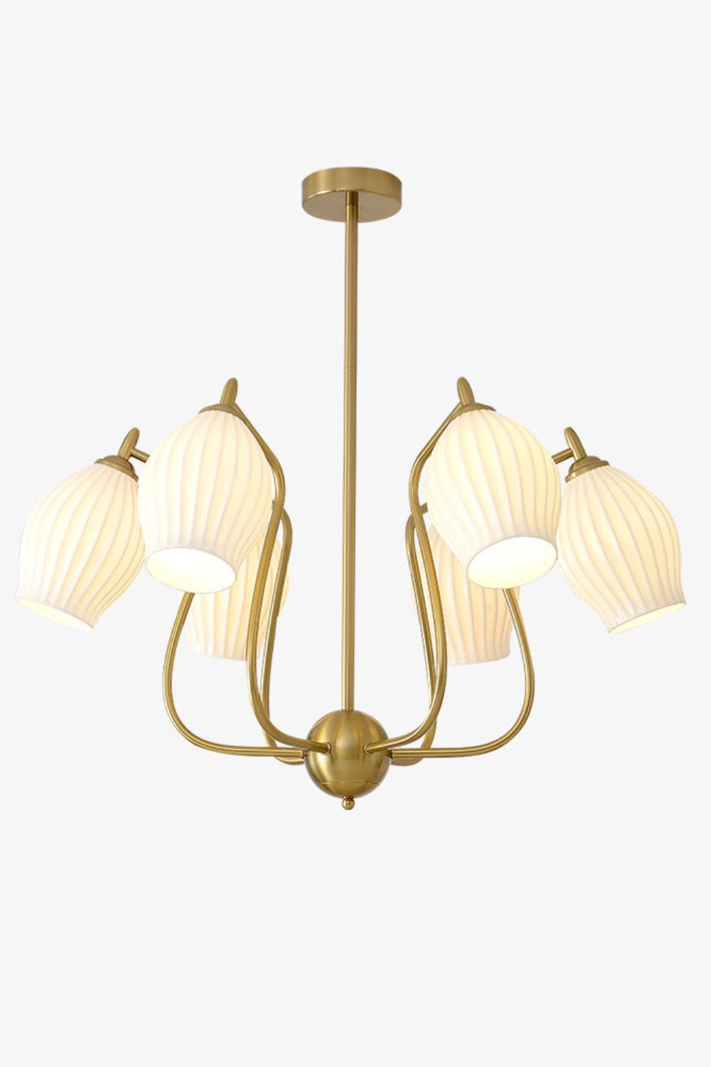 Ceramic Ribbed Chandelier - SamuLighting