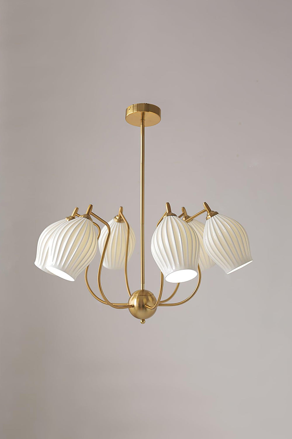 Ceramic Ribbed Chandelier - SamuLighting