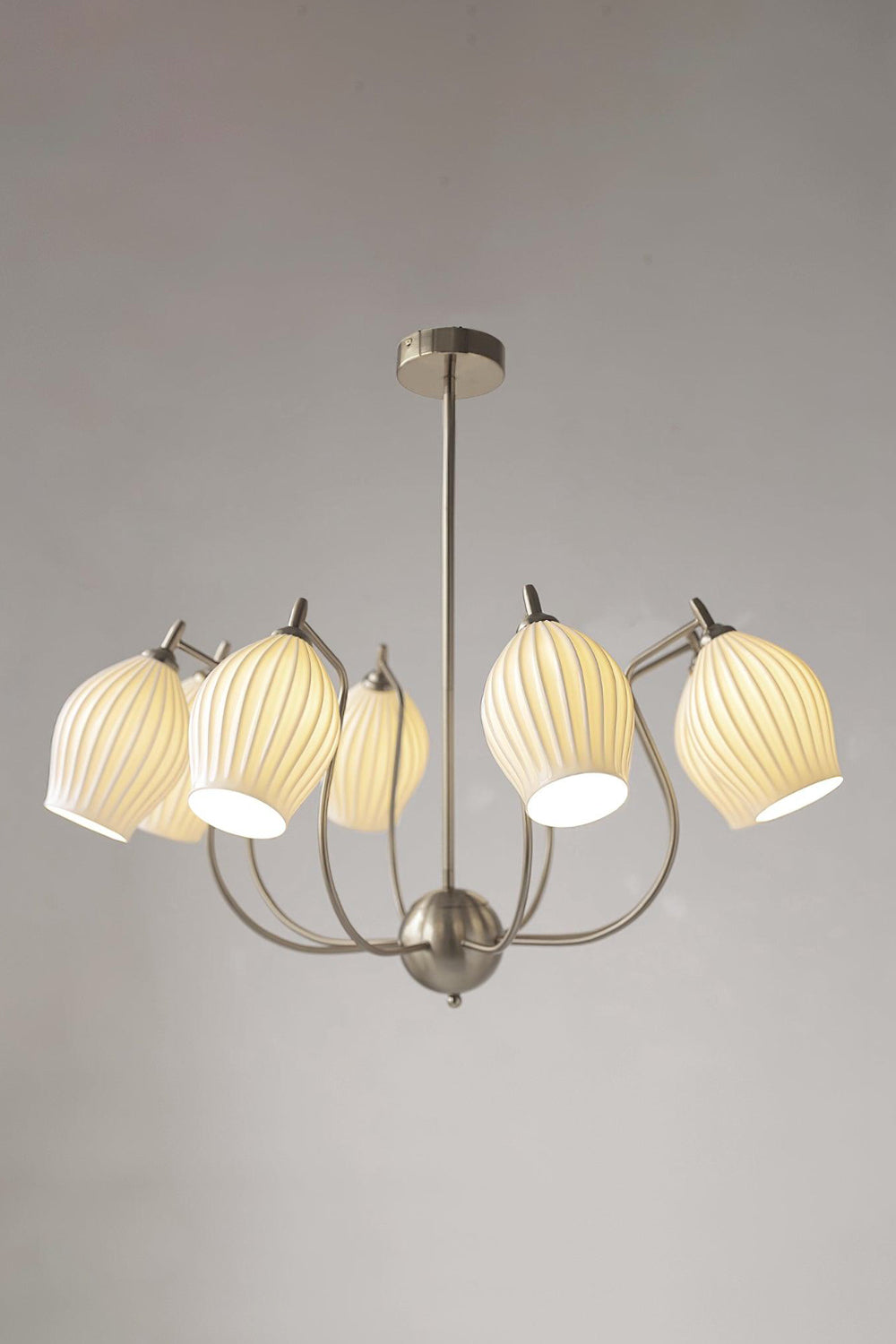 Ceramic Ribbed Chandelier - SamuLighting