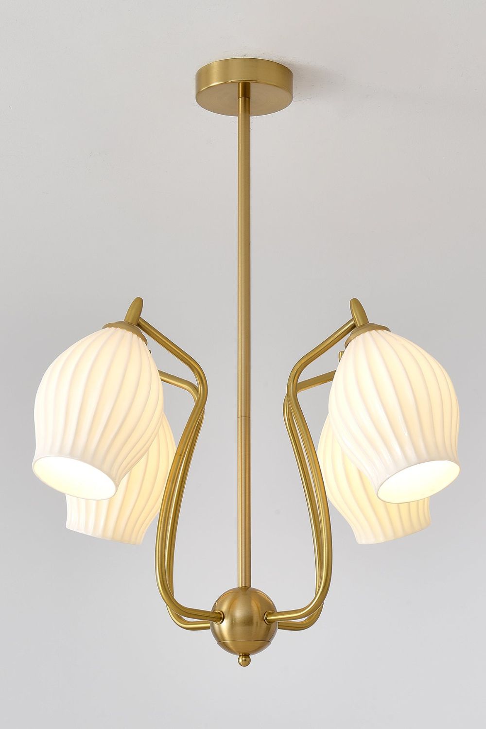 Ceramic Ribbed Chandelier - SamuLighting