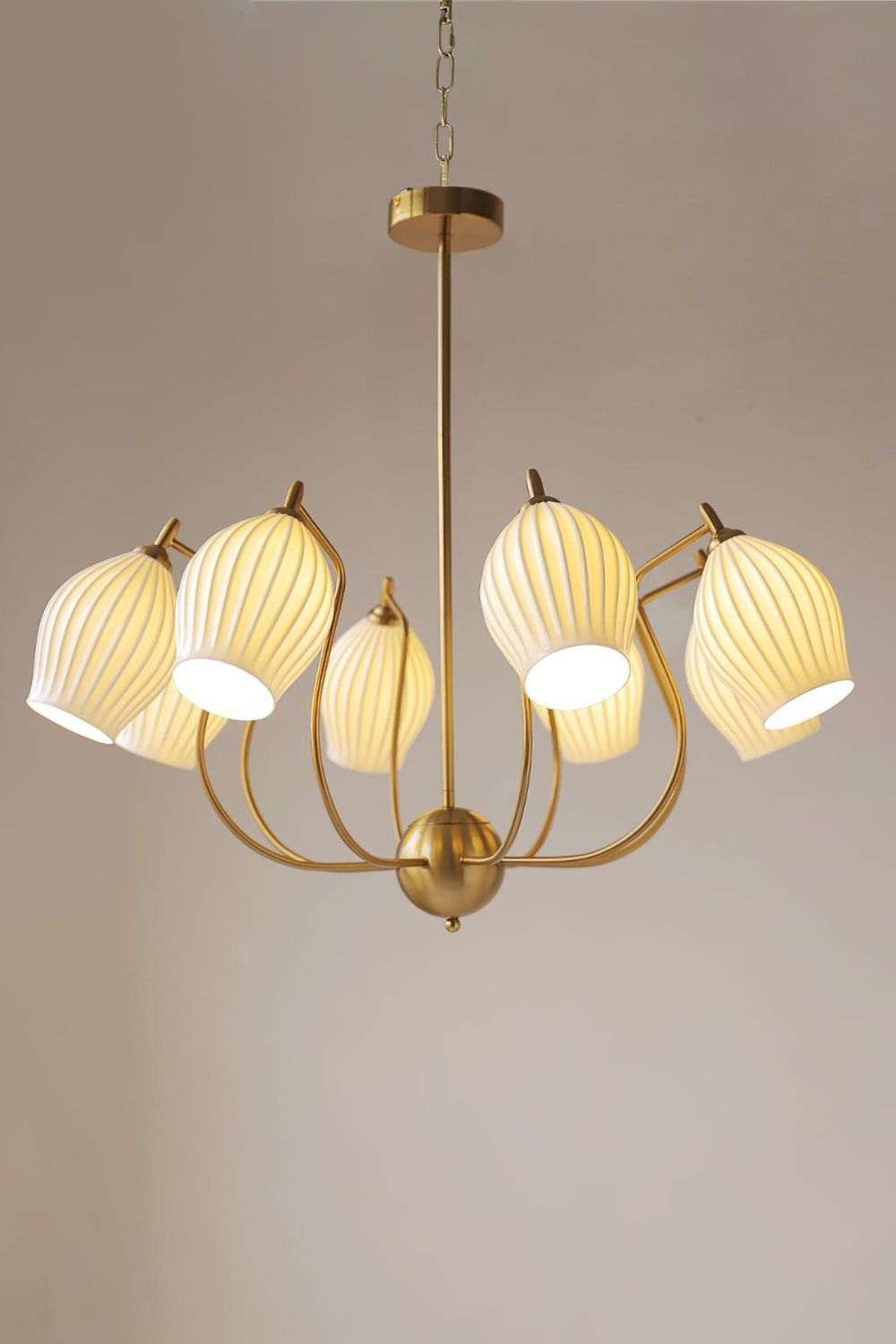 Ceramic Ribbed Chandelier - SamuLighting