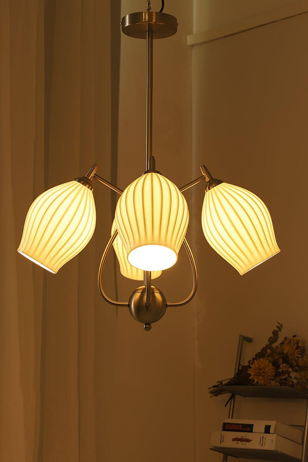 Ceramic Ribbed Chandelier - SamuLighting