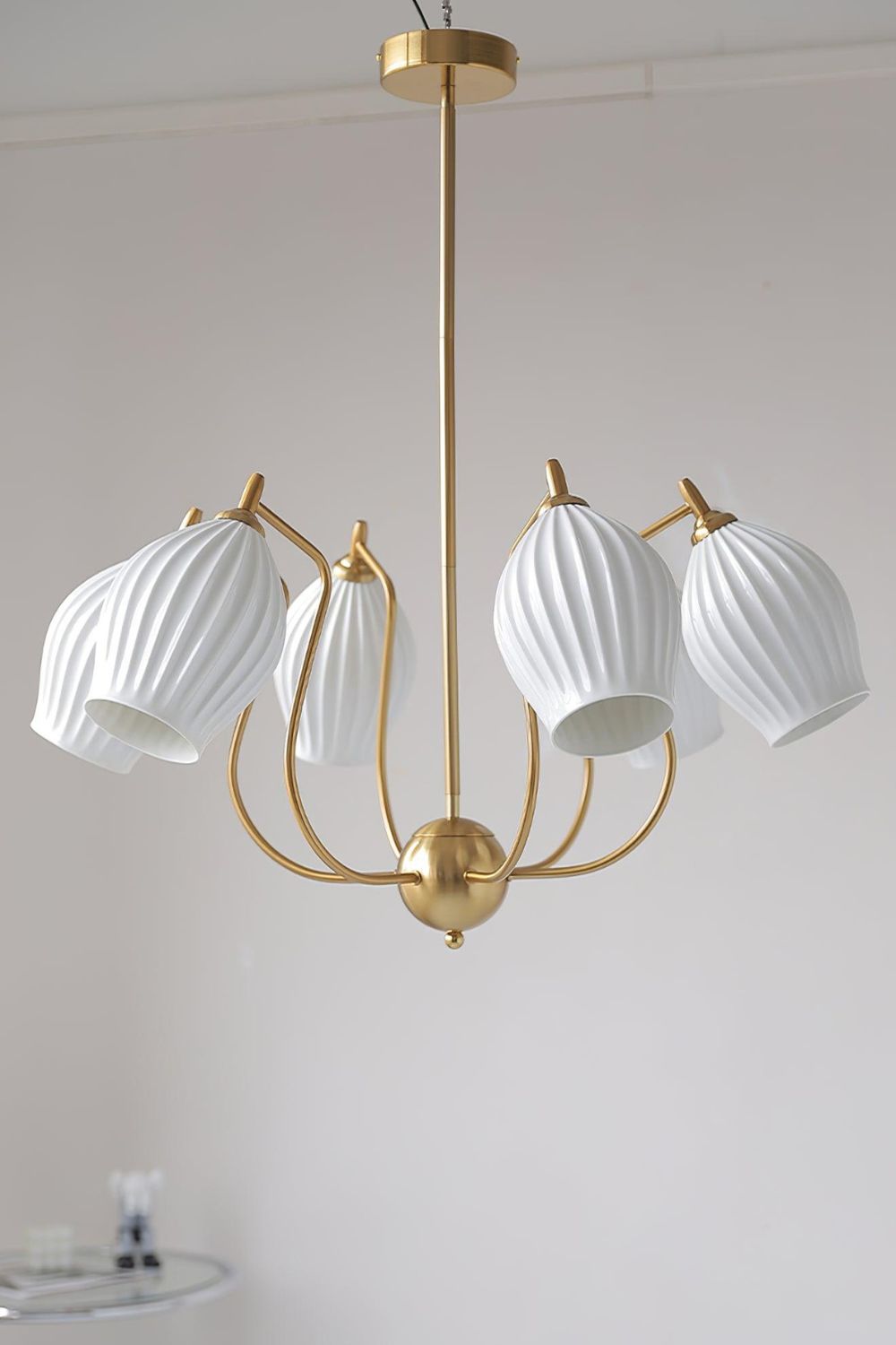 Ceramic Ribbed Chandelier - SamuLighting