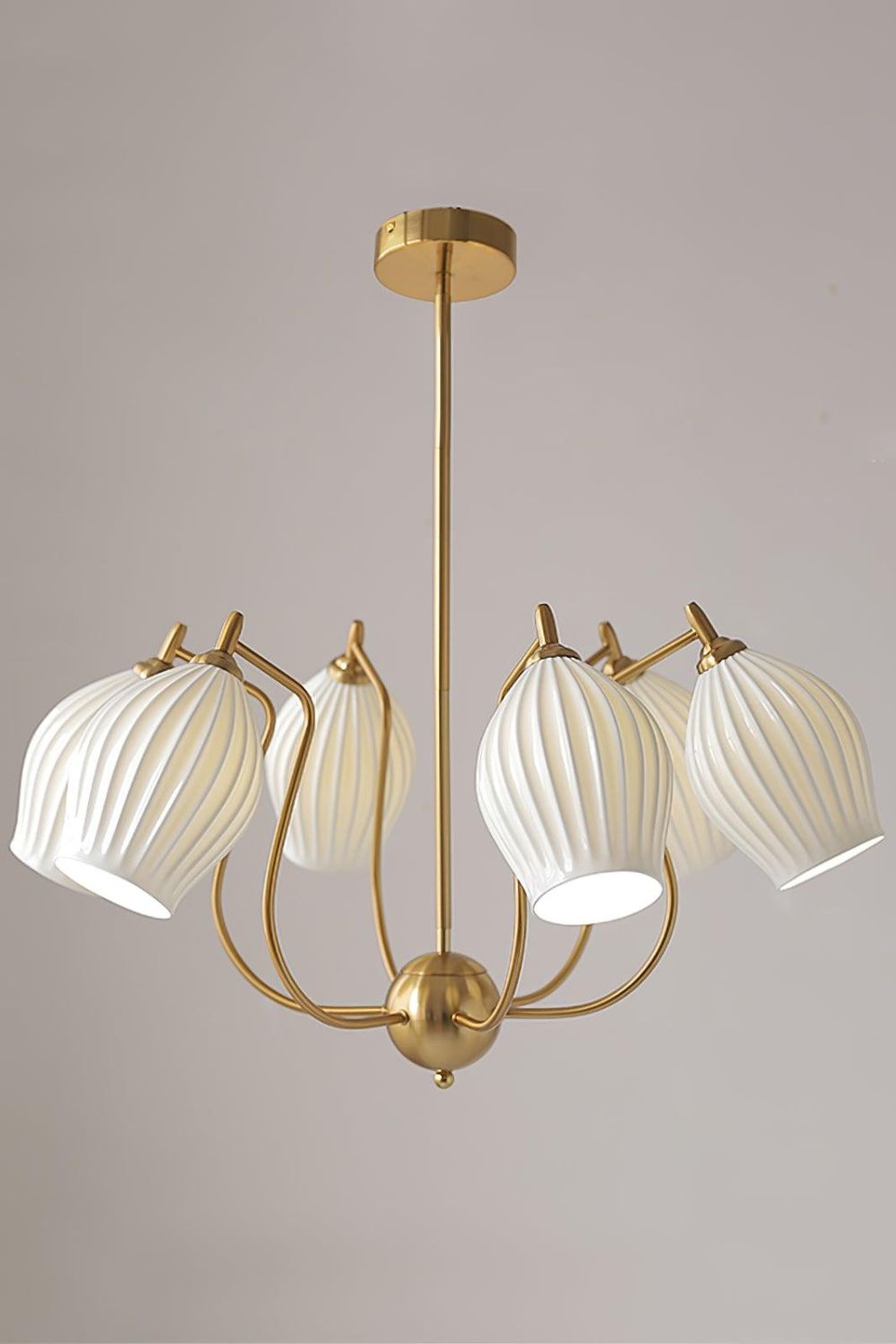 Ceramic Ribbed Chandelier - SamuLighting