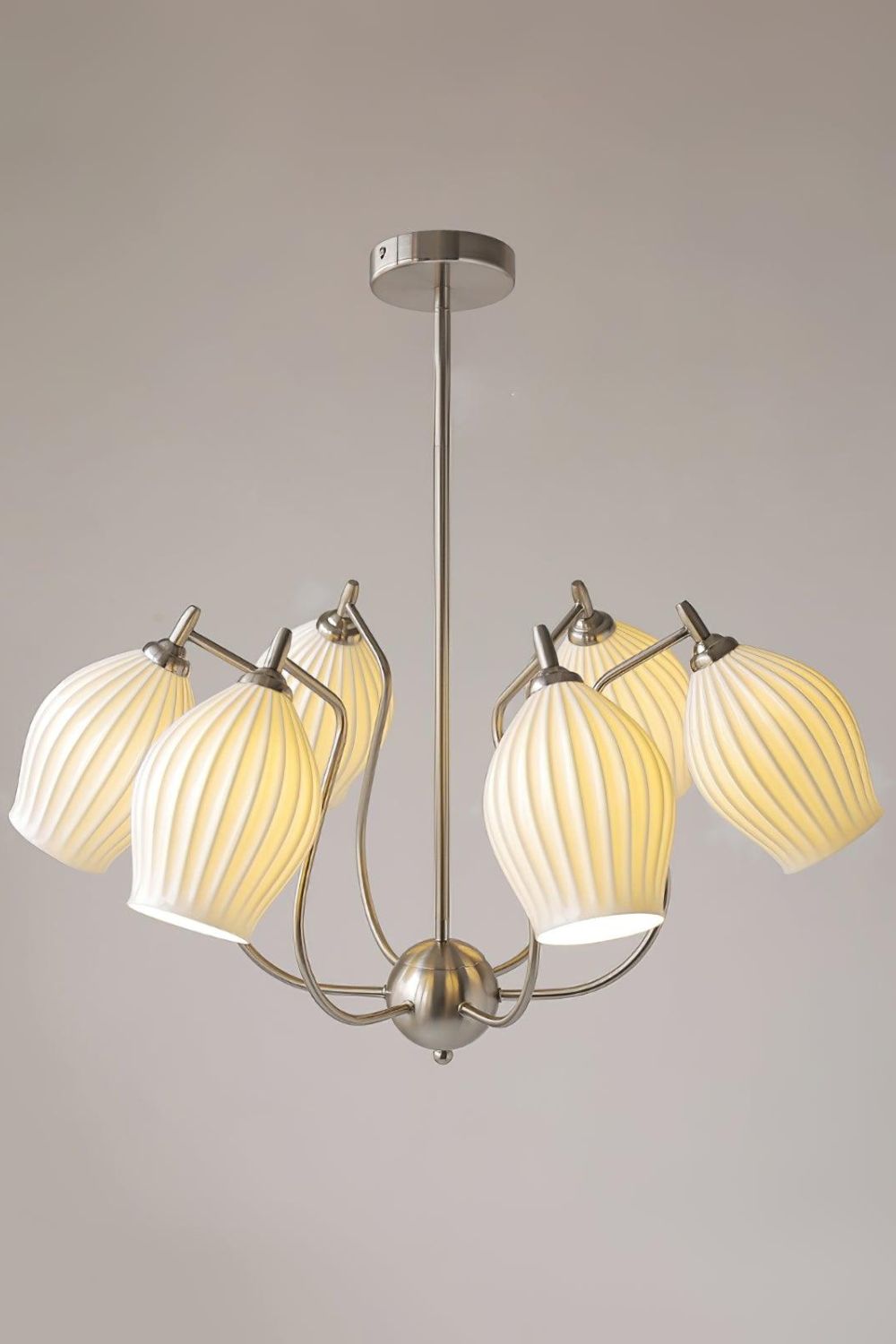 Ceramic Ribbed Chandelier - SamuLighting