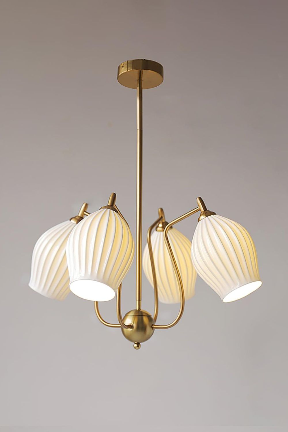 Ceramic Ribbed Chandelier - SamuLighting