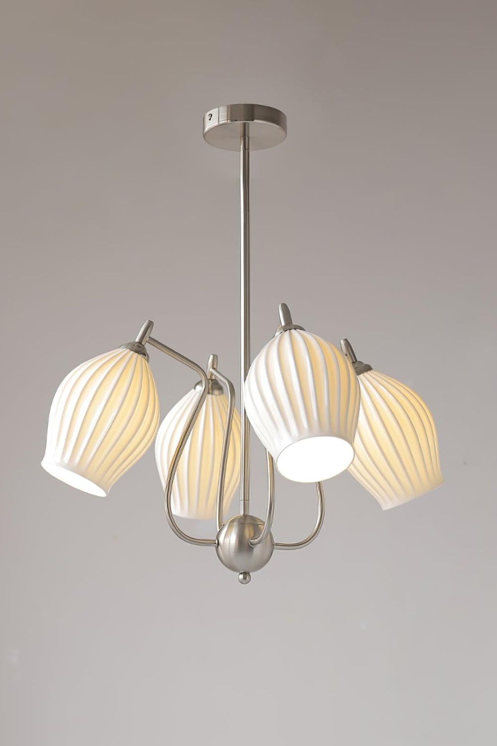 Ceramic Ribbed Chandelier - SamuLighting