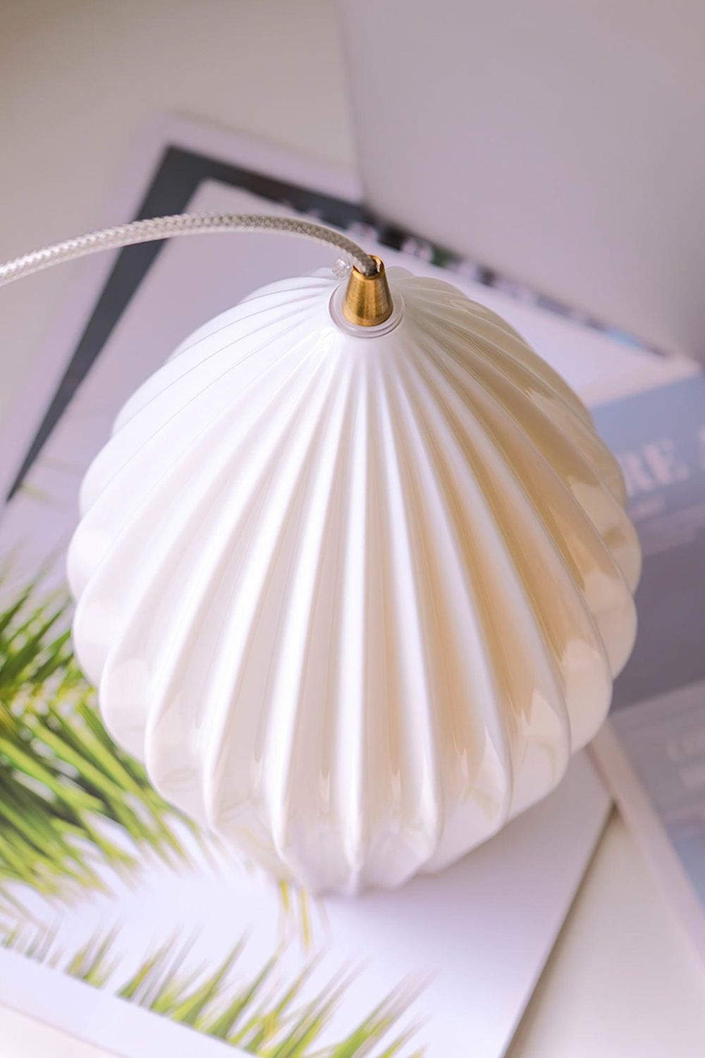 Ceramic Ribbed Pendant light - SamuLighting