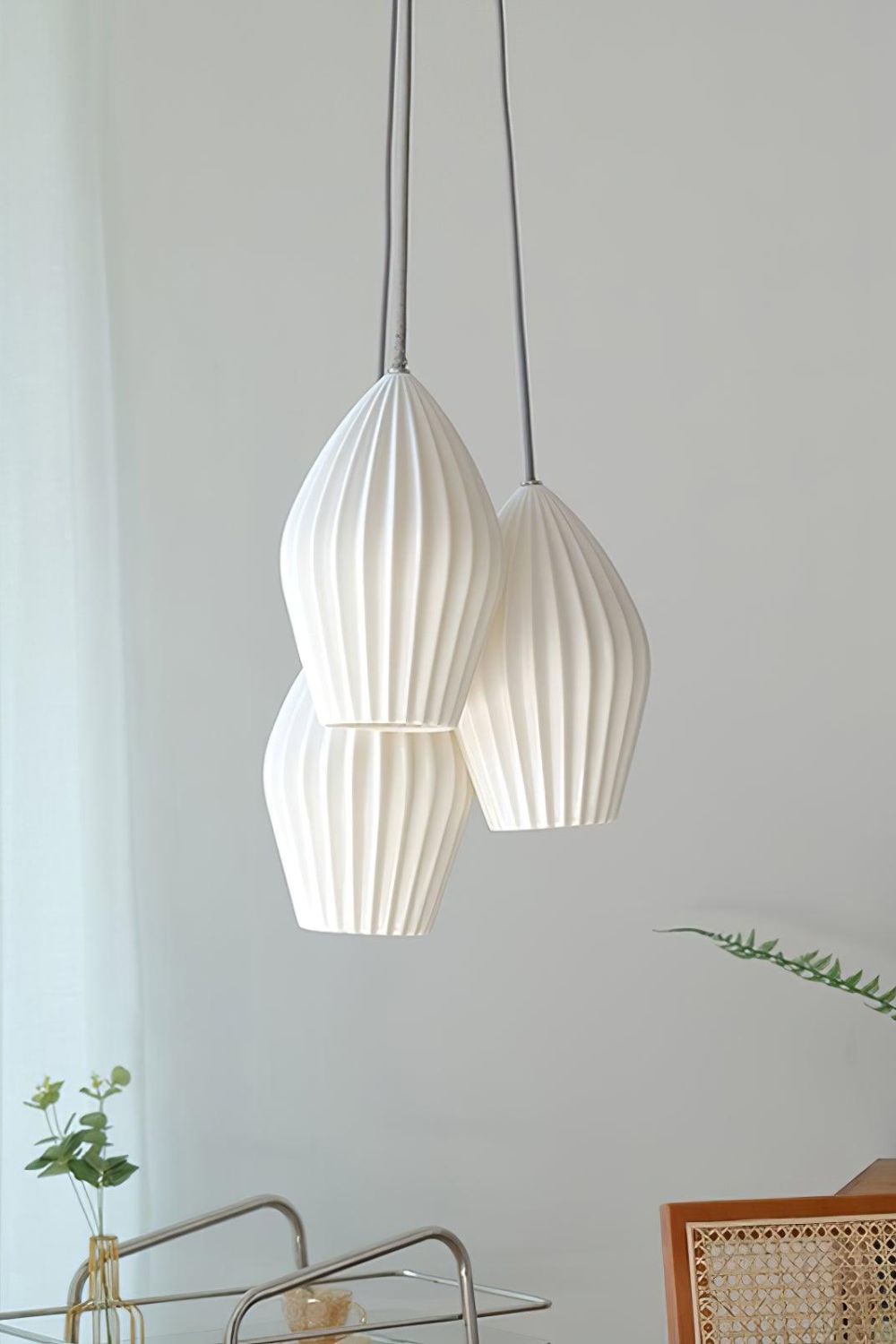 Rh Ribbed Light Ceramic Ribbed Pendant light – SamuLighting