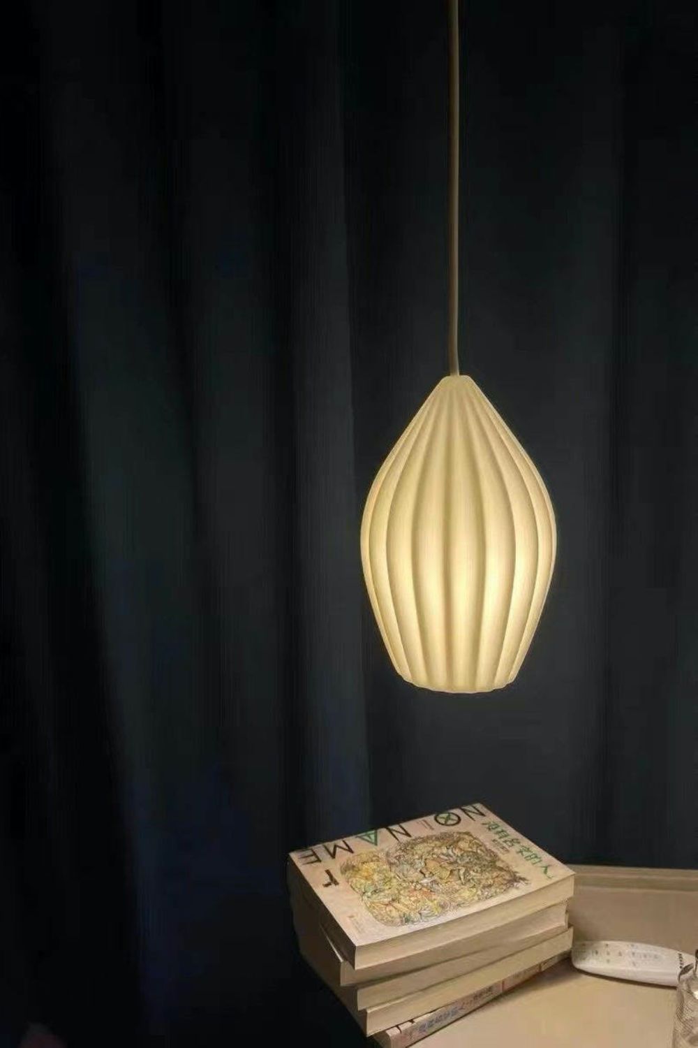 Ceramic Ribbed Pendant light - SamuLighting