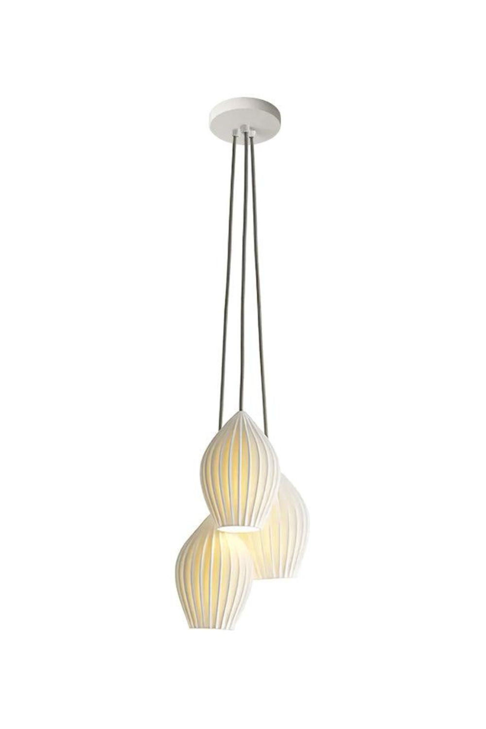 Ceramic Ribbed Pendant light - SamuLighting