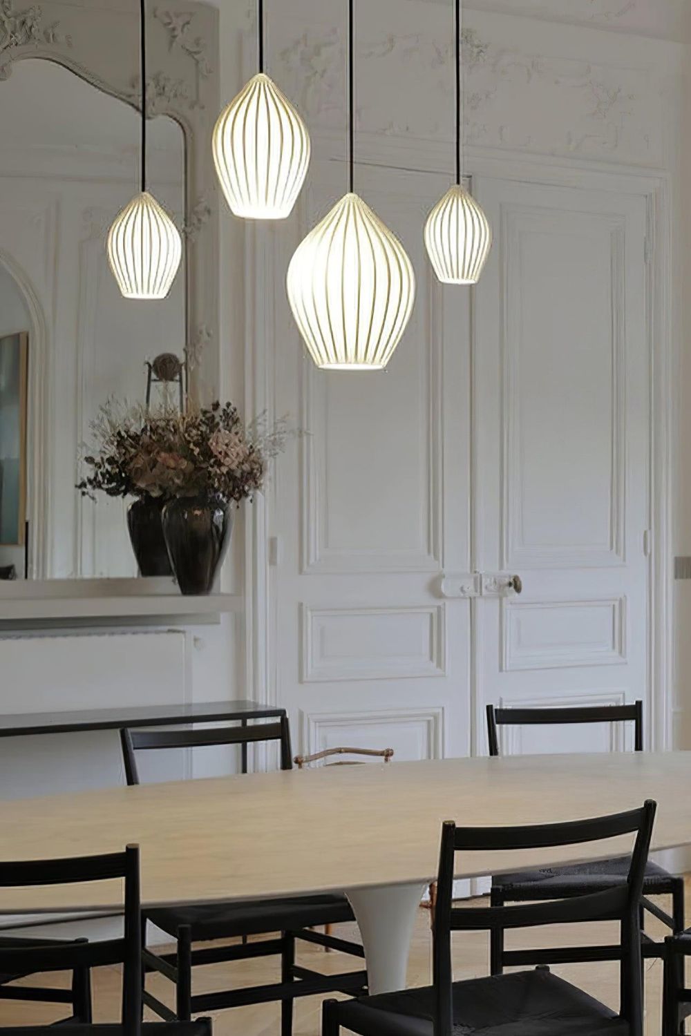 Ceramic Ribbed Pendant light - SamuLighting