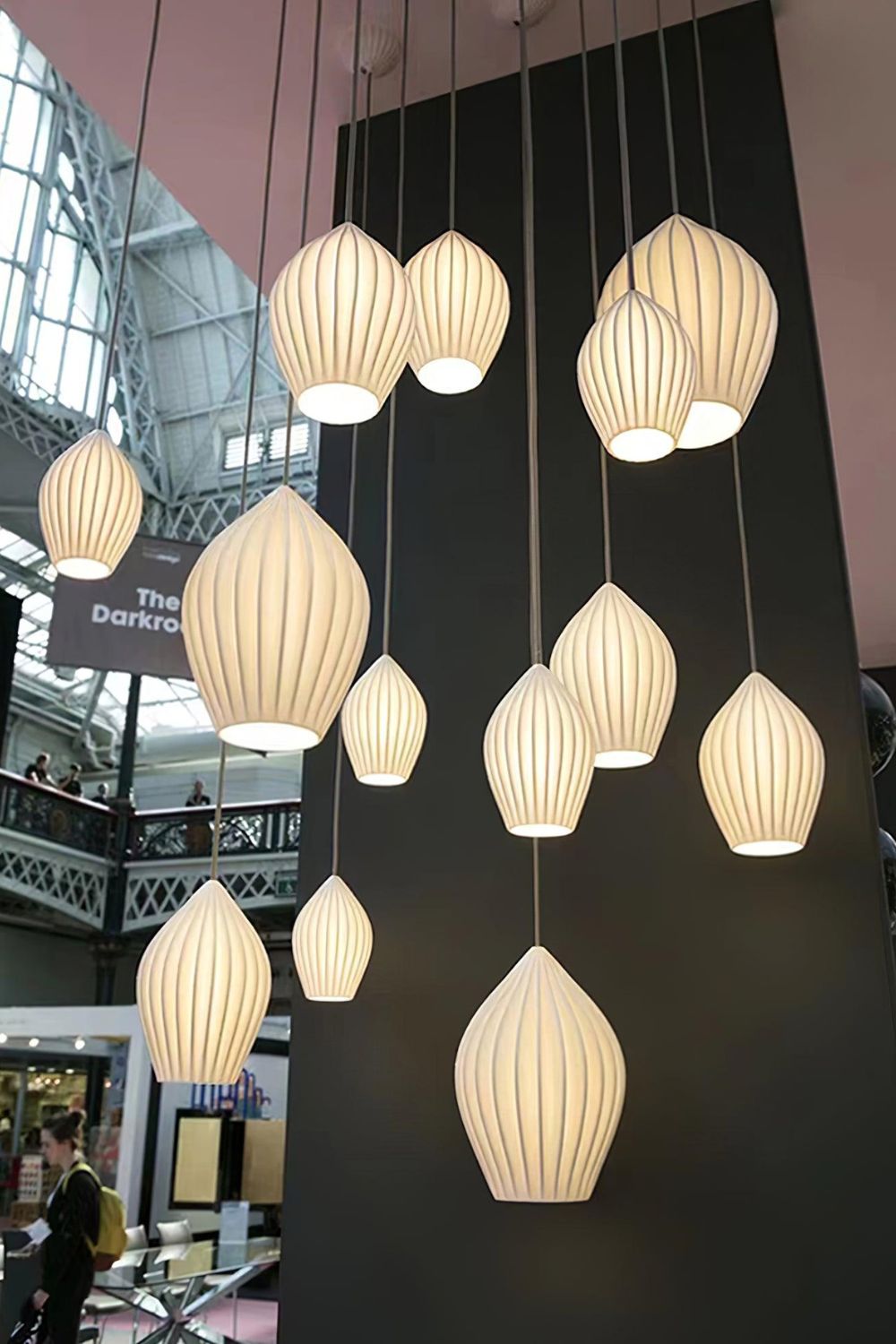 Ceramic Ribbed Pendant light - SamuLighting