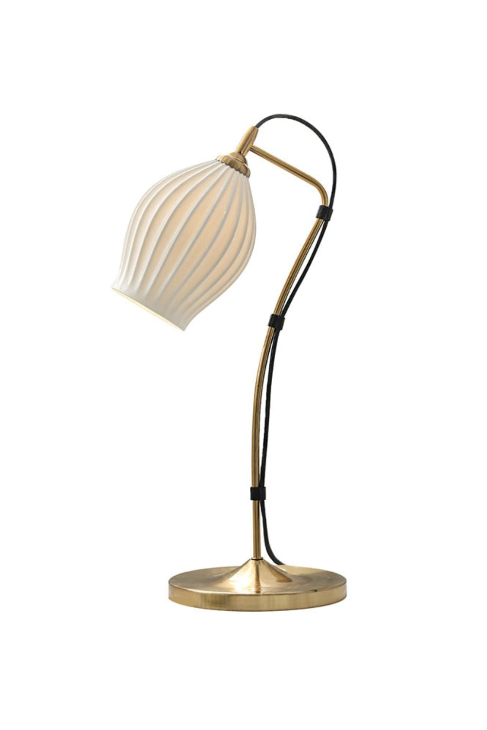 Ceramic Ribbed Table Lamp - SamuLighting