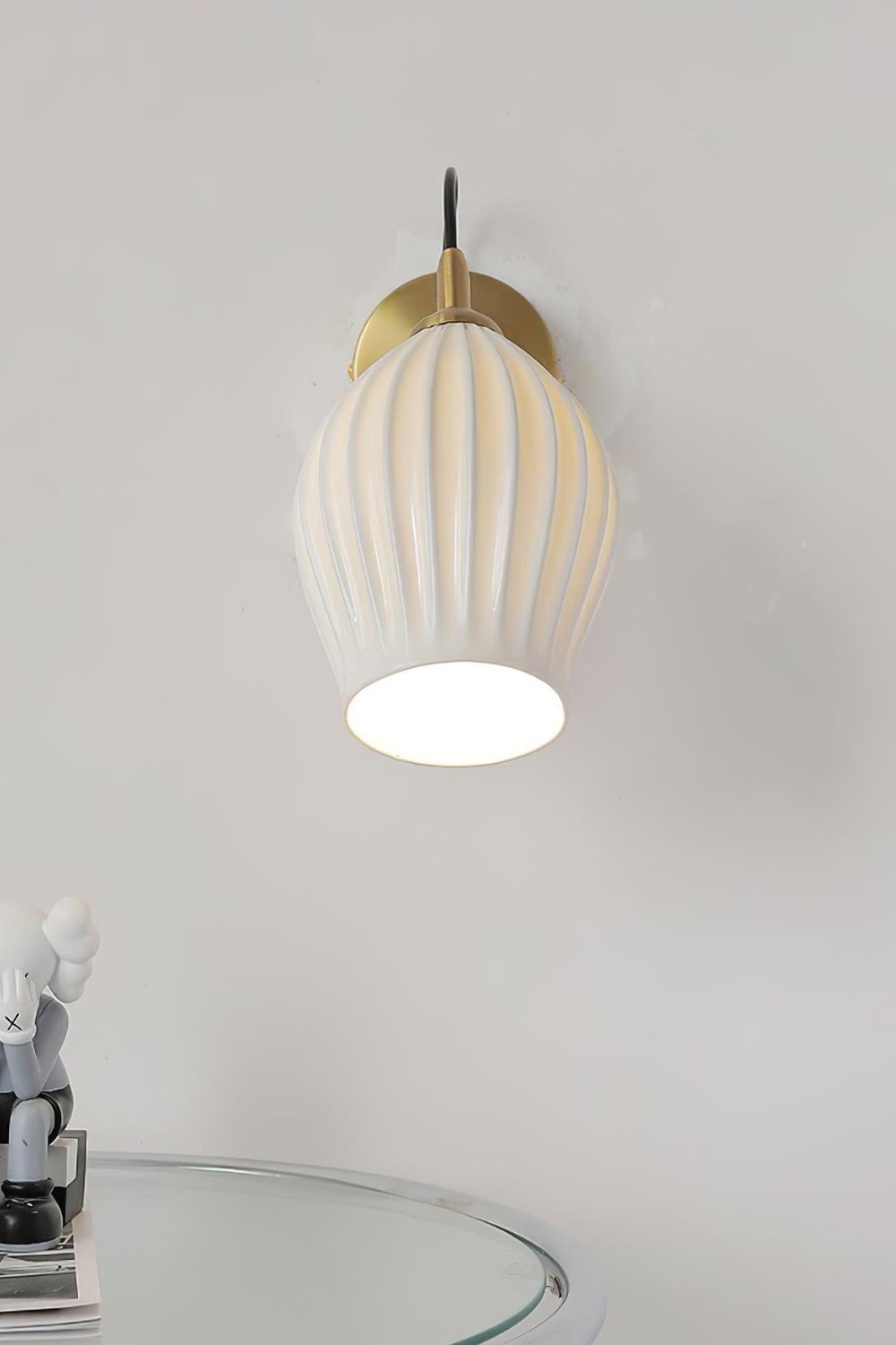 Ceramic Ribbed Wall light - SamuLighting