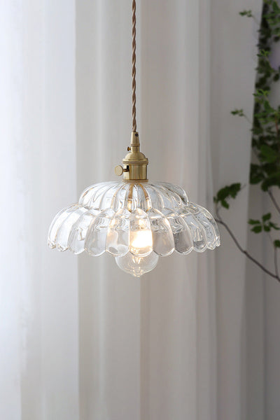 Clear Blossom Glass Shade Pendant Lamp