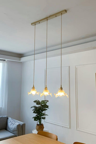 Clear Petal Glass Pendant Lamp