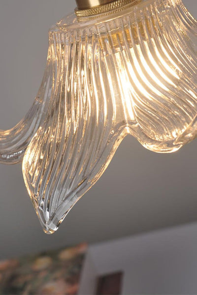 Clear Petal Glass Pendant Lamp