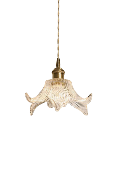 Clear Petal Glass Pendant Lamp