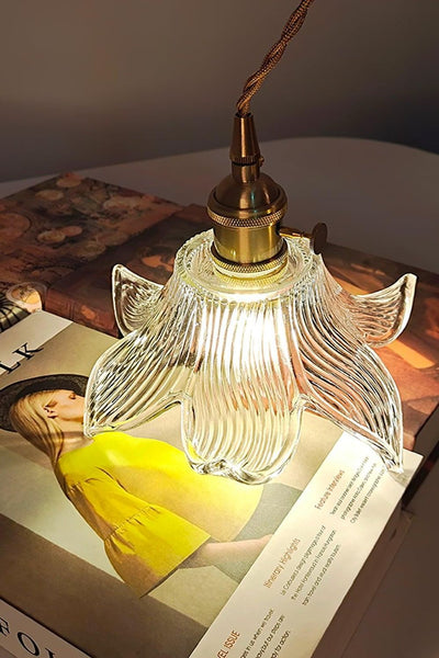 Clear Petal Glass Pendant Lamp