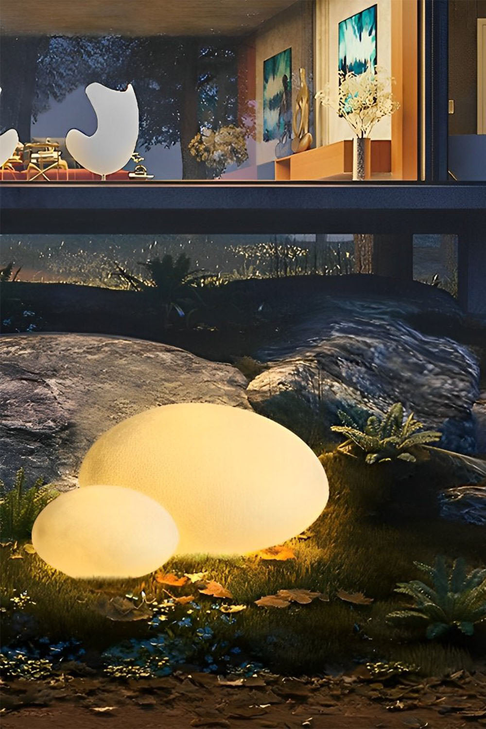 Cobblestone Outdoor Floor Lamp