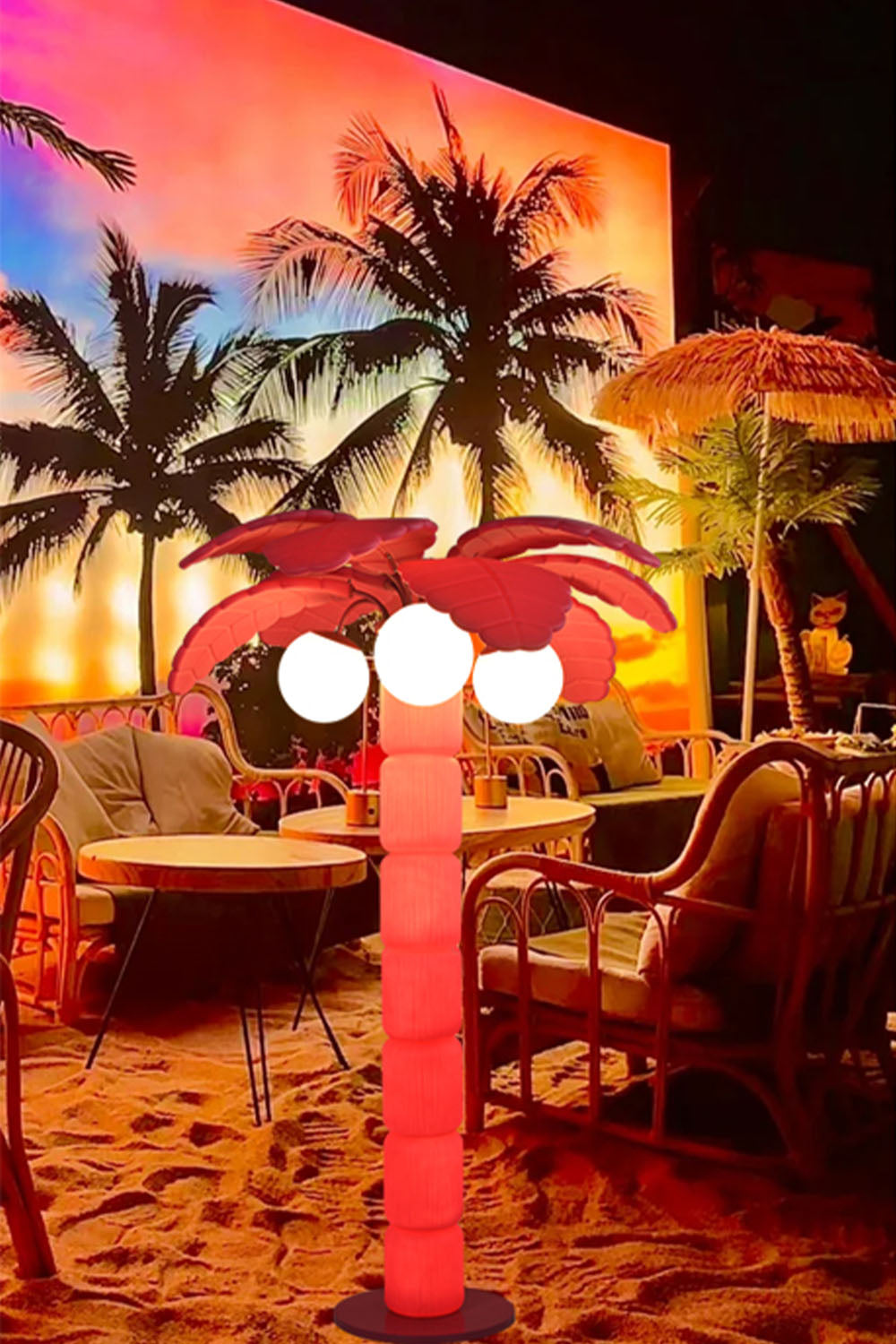 Coconut Tree Outdoor Floor Lamp