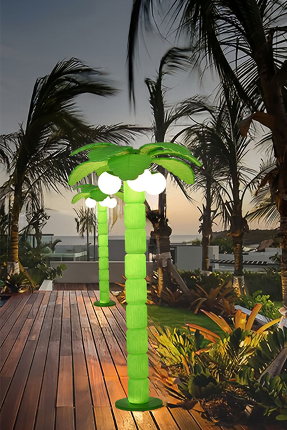 Coconut Tree Outdoor Floor Lamp