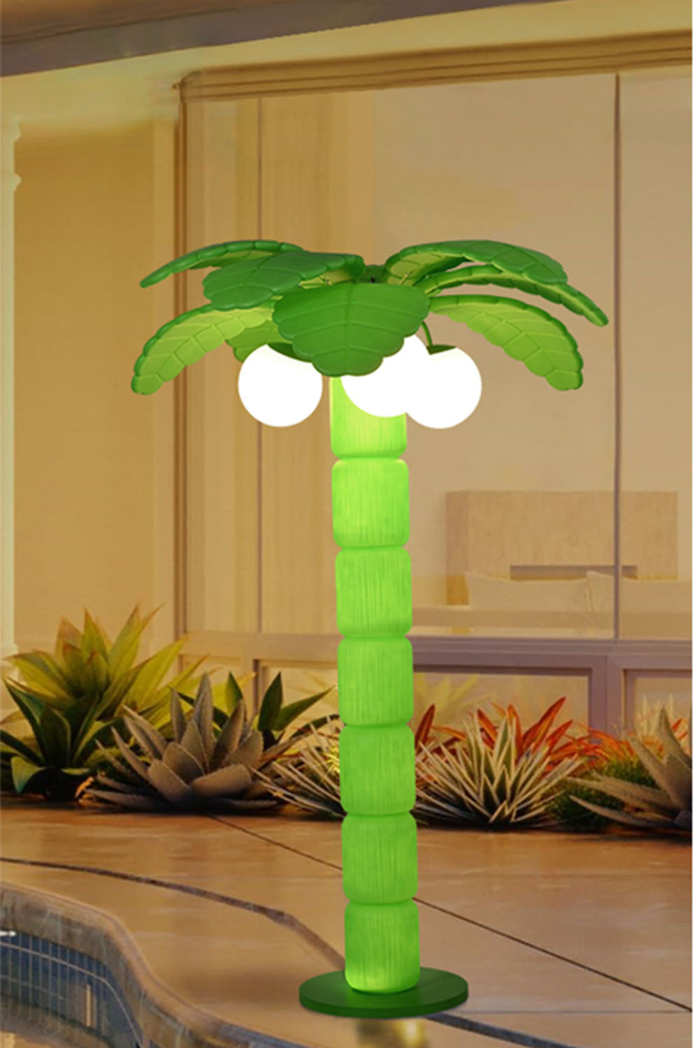 Coconut Tree Outdoor Floor Lamp