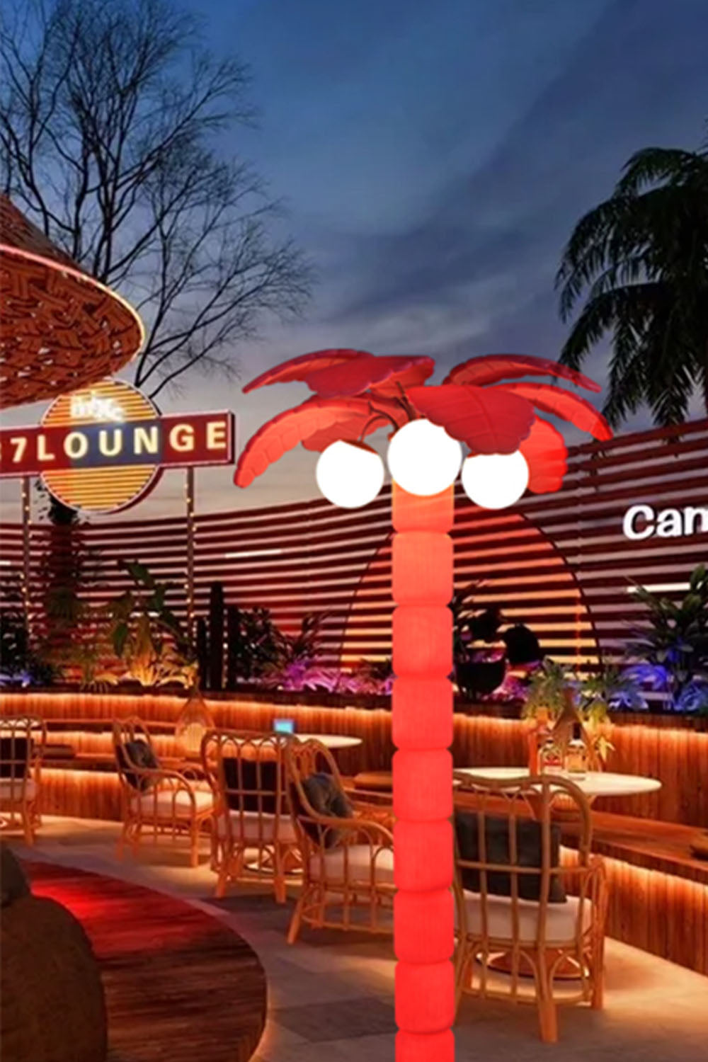 Coconut Tree Outdoor Floor Lamp