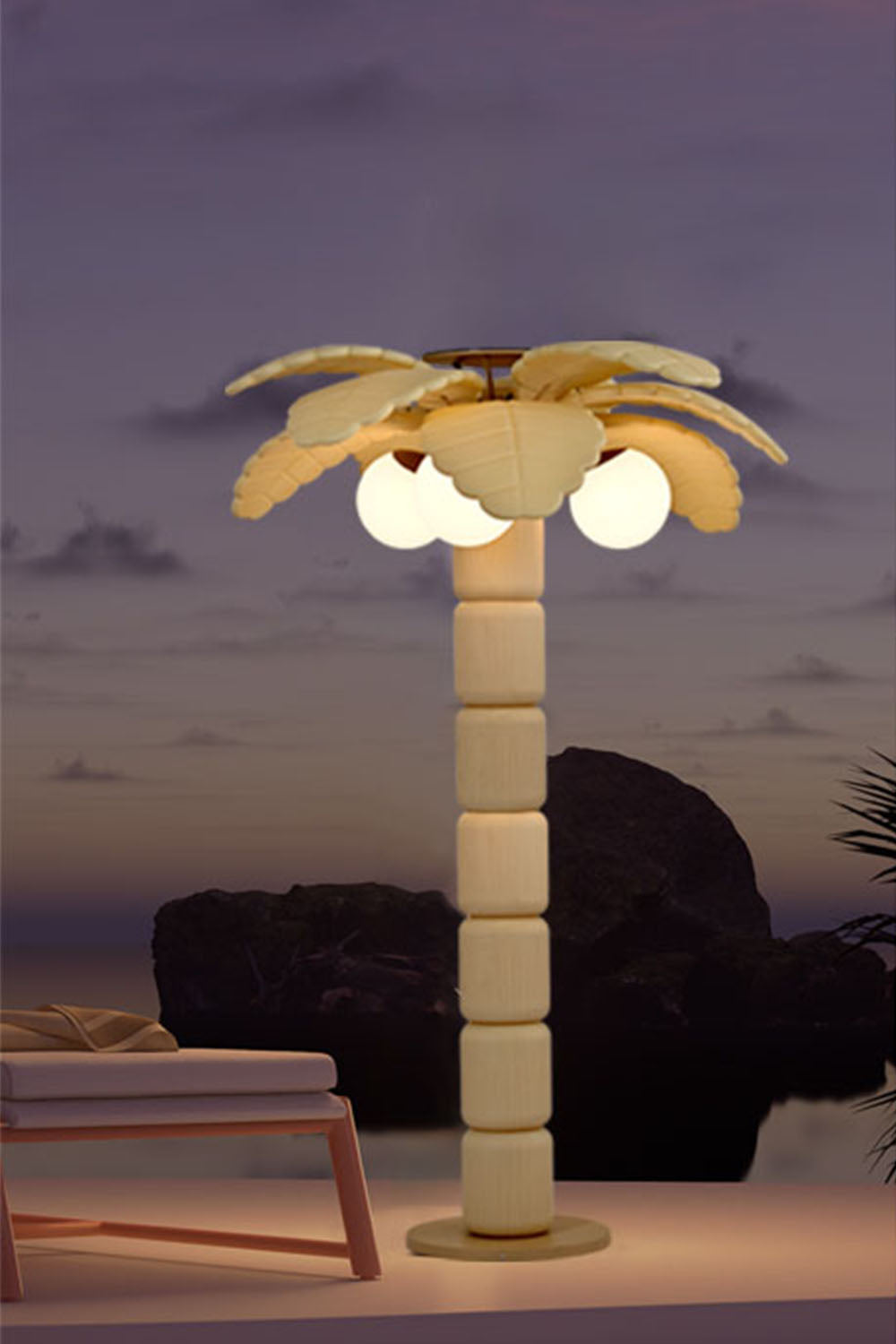 Coconut Tree Outdoor Floor Lamp