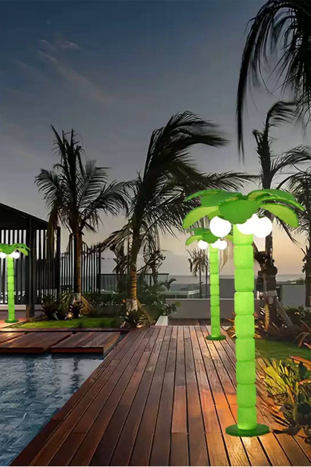 Coconut Tree Outdoor Floor Lamp