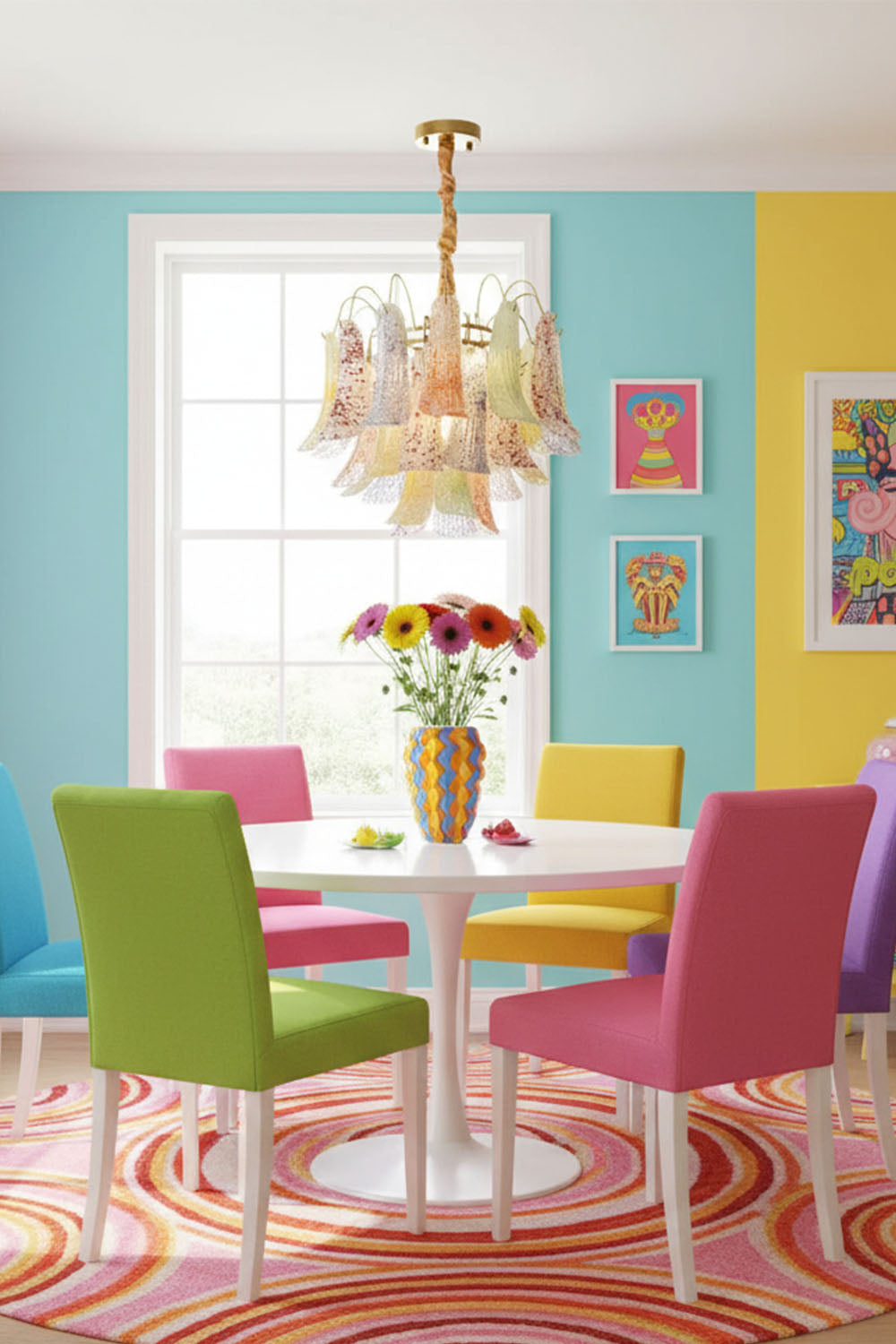 Colorful Murano Glass Chandelier
