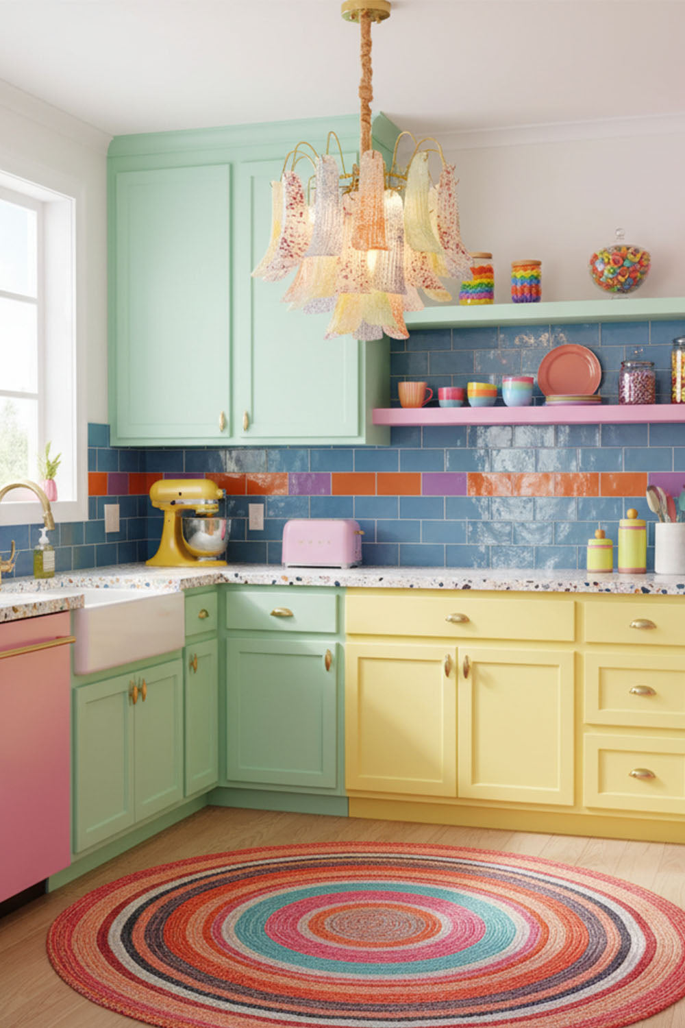 Colorful Murano Glass Chandelier