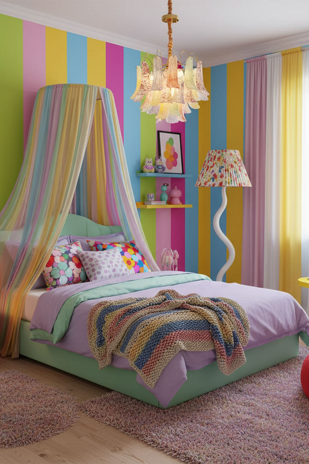 Colorful Murano Glass Chandelier