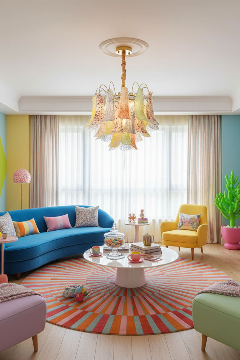 Colorful Murano Glass Chandelier