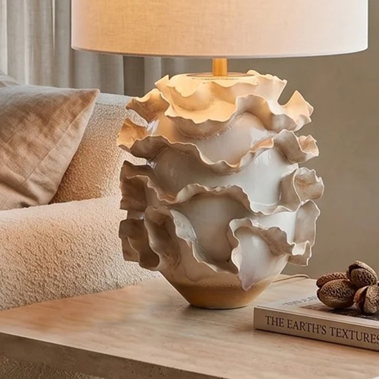 Sculptural Ruffled Base