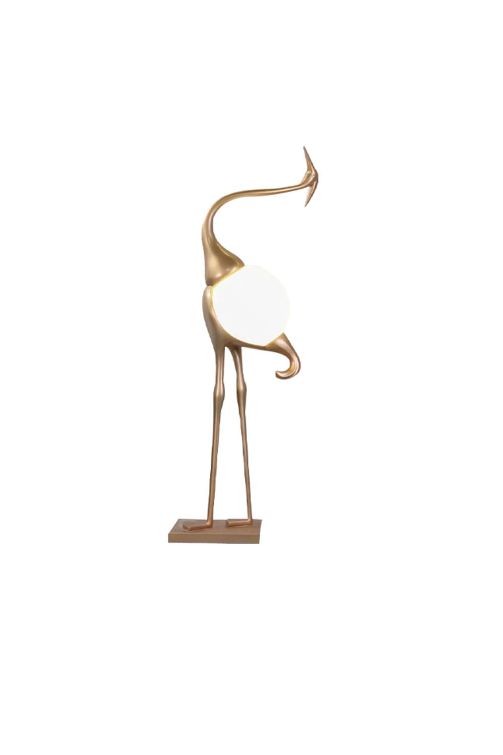 Crane-Shaped Sculpture Floor Lamp