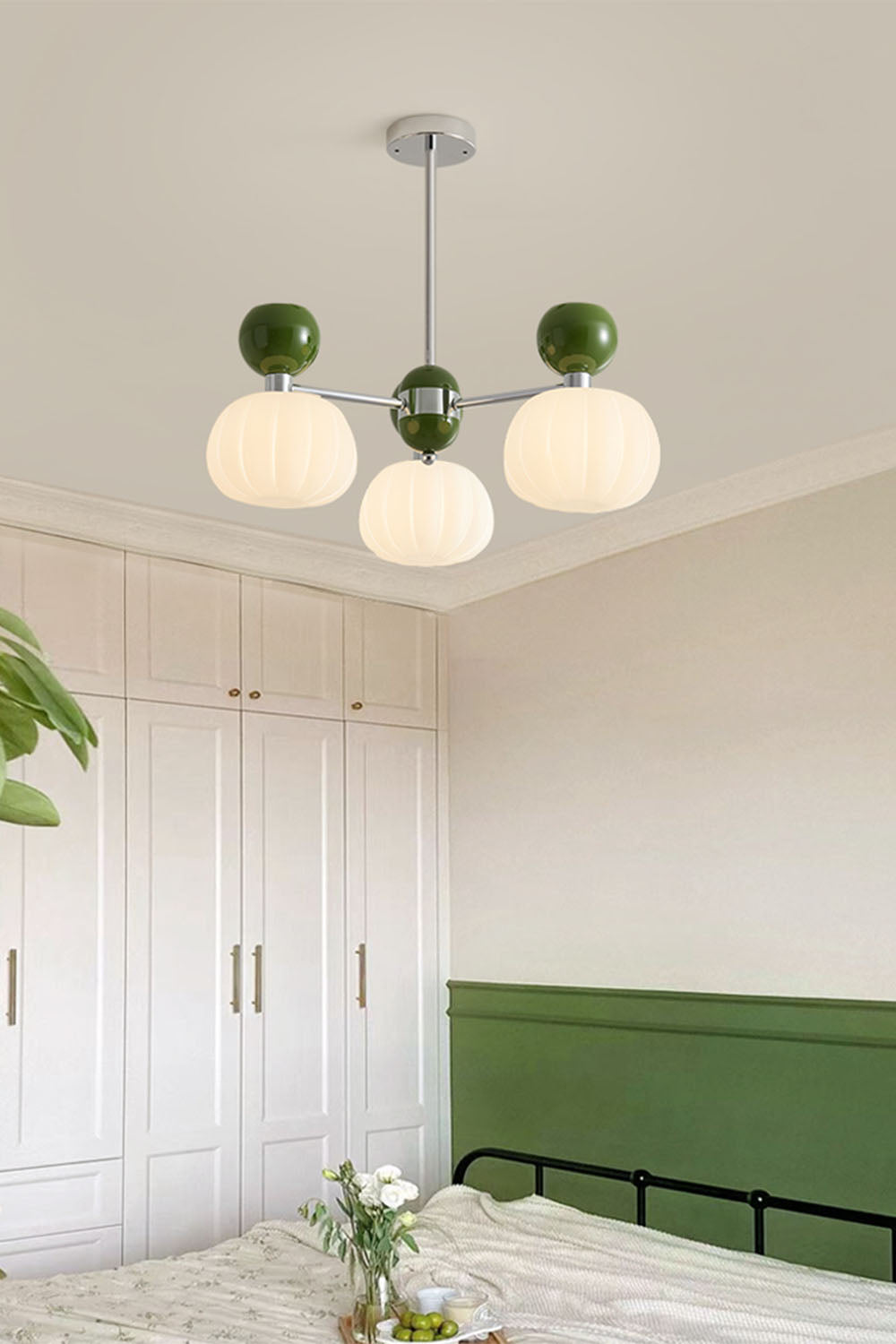 Cream Pumpkin Chandelier